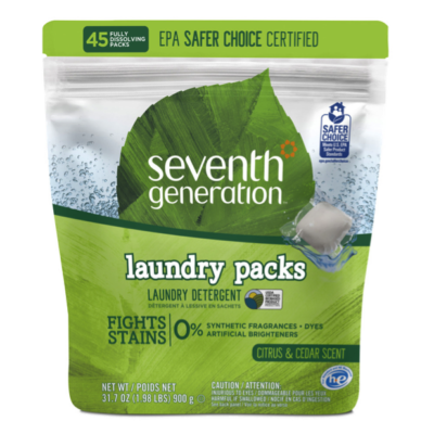 EPA safer choice certified laundry packs