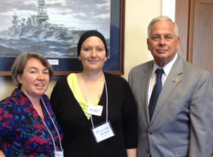 Liz and Erin Mead with Gene Green