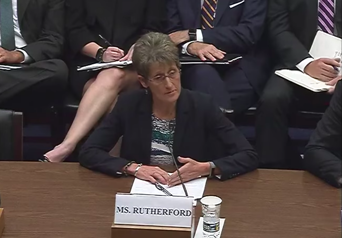 3M senior vice president of corporate affairs Denise Rutherford testifies
